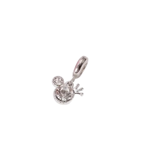 Silver Mickey Mouse Head with Crown Charm - Picture 2 of 6